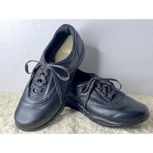 SAS Womens Shoes Black Leather‎ Sz 8.5 M Comfort Ortho Shoes Lace Up S5